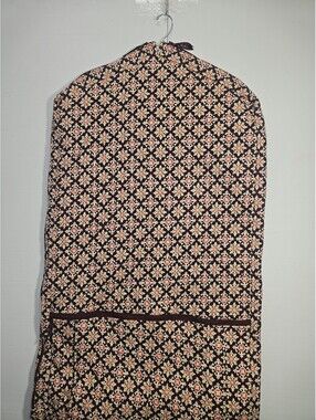 Vera Bradley Quilted Garment Bag Hanging Travel Suit Luggage Plum Tile
